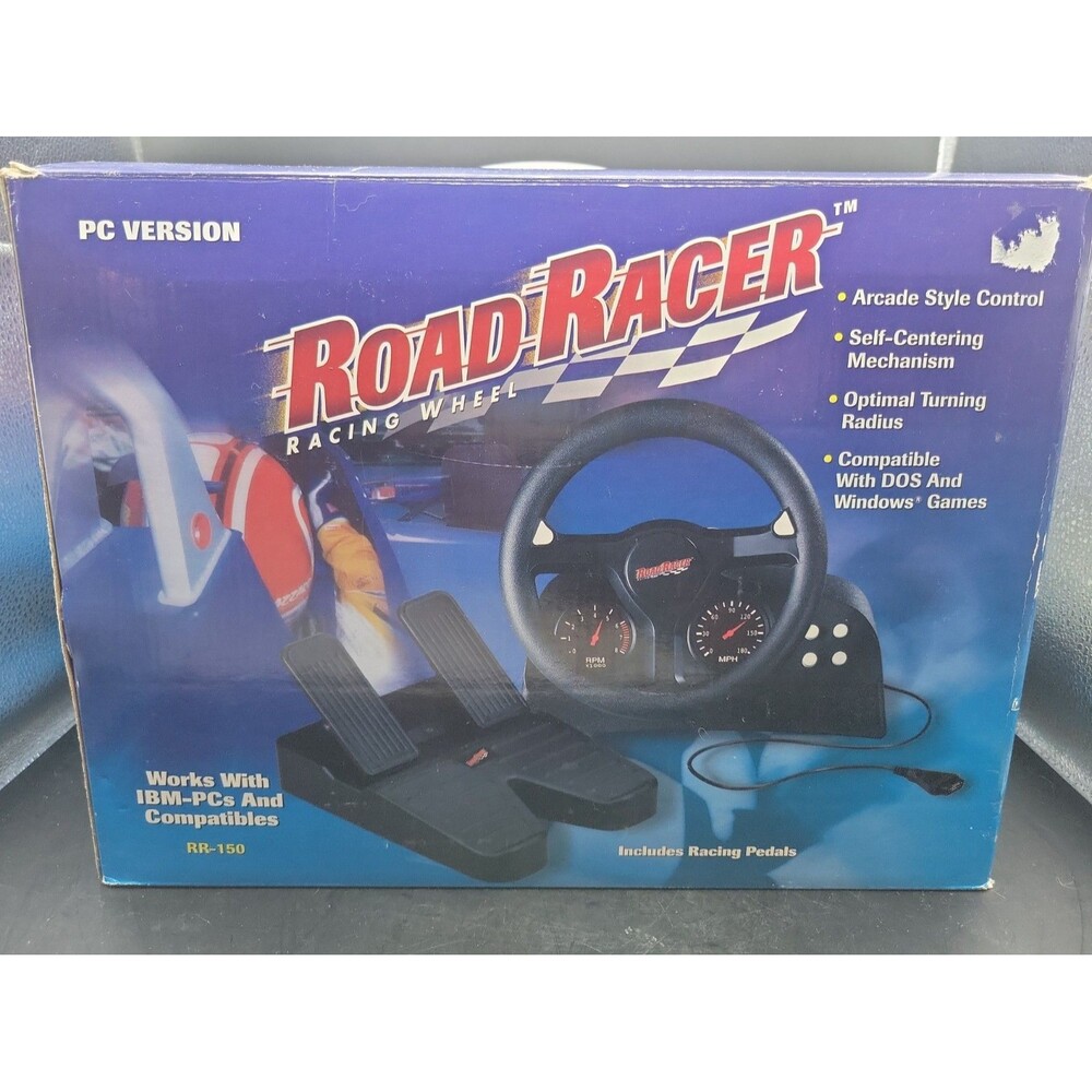 Road Rage PC Racing Game w/Steering Wheel & Pedals - Picture 2 of 5
